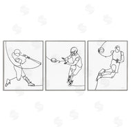 Kamdon Kreations | Simple Line Doodle Playing Sports