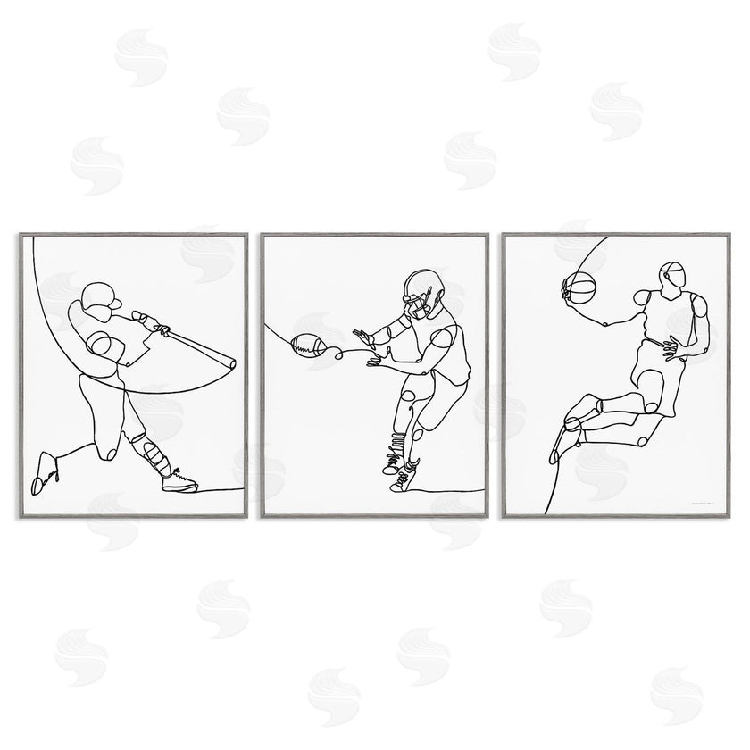 Kamdon Kreations | Simple Line Doodle Playing Sports