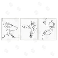 Kamdon Kreations | Simple Line Doodle Playing Sports
