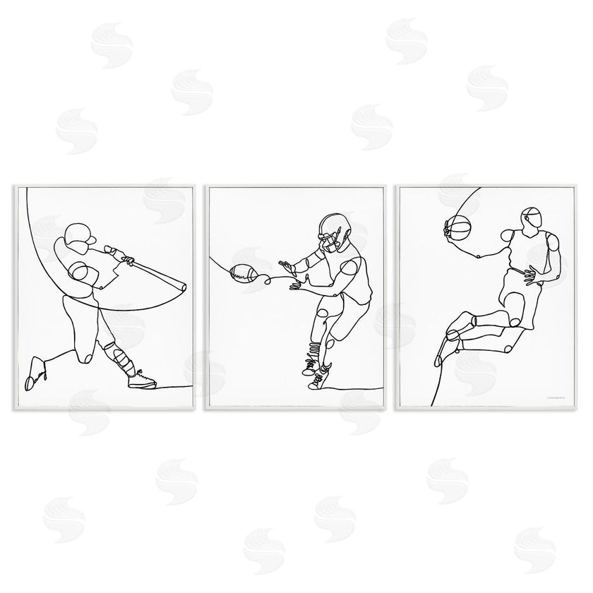 Kamdon Kreations | Simple Line Doodle Playing Sports