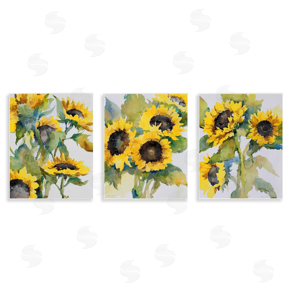 Blooming Country Sunflowers Wood Plaque Wall Art, Home Decor by Theresa Troise Heidel