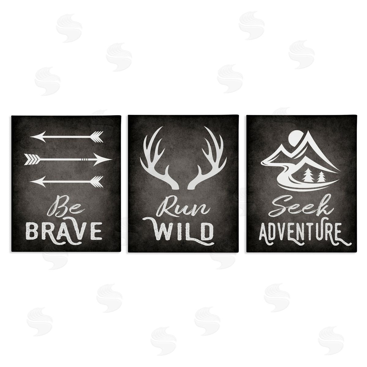 Rustic Adventure Phrases Canvas Wall Art, Home Decor by Ashley Calhoun