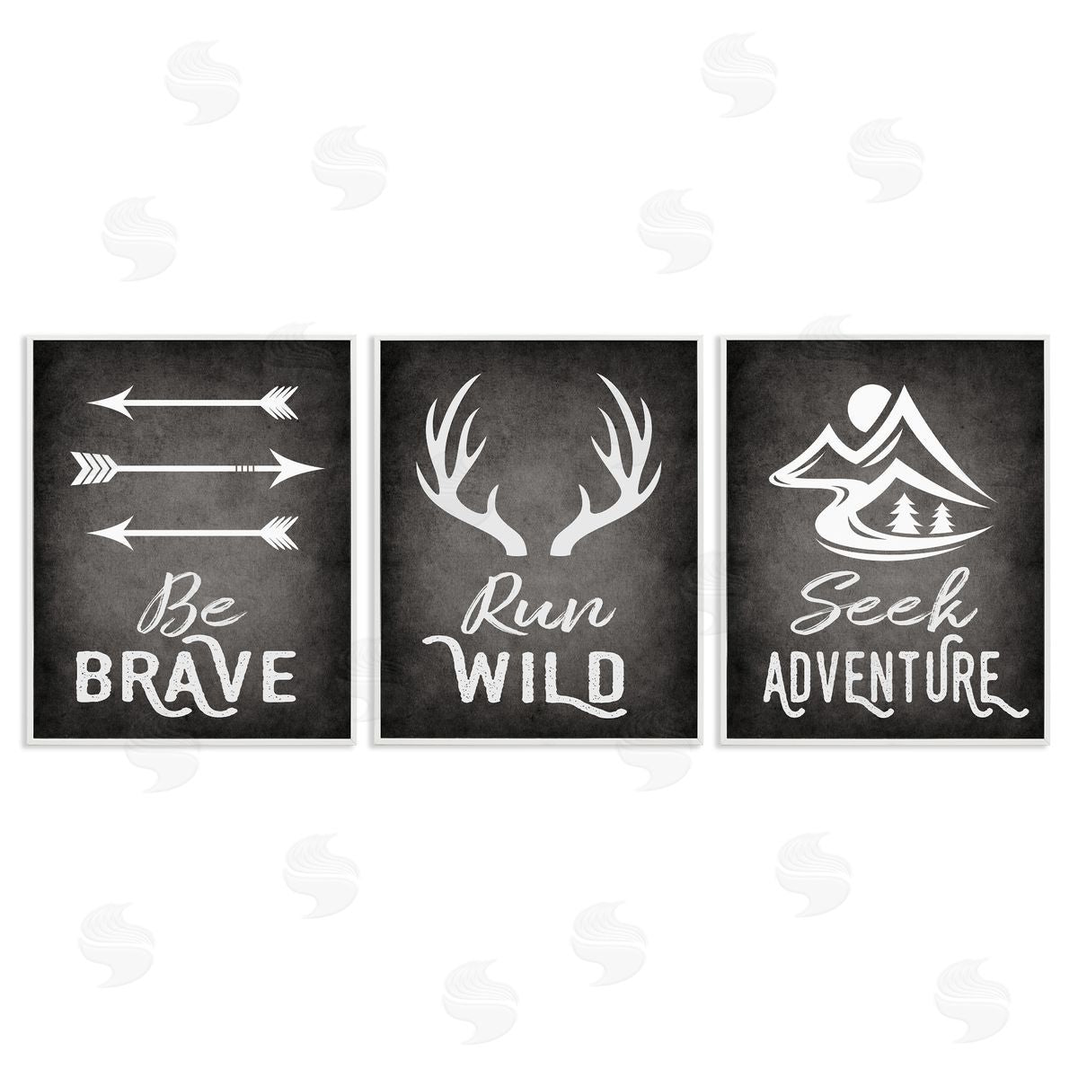 Rustic Adventure Phrases White Frame Print Wall Art, Home Decor by Ashley Calhoun