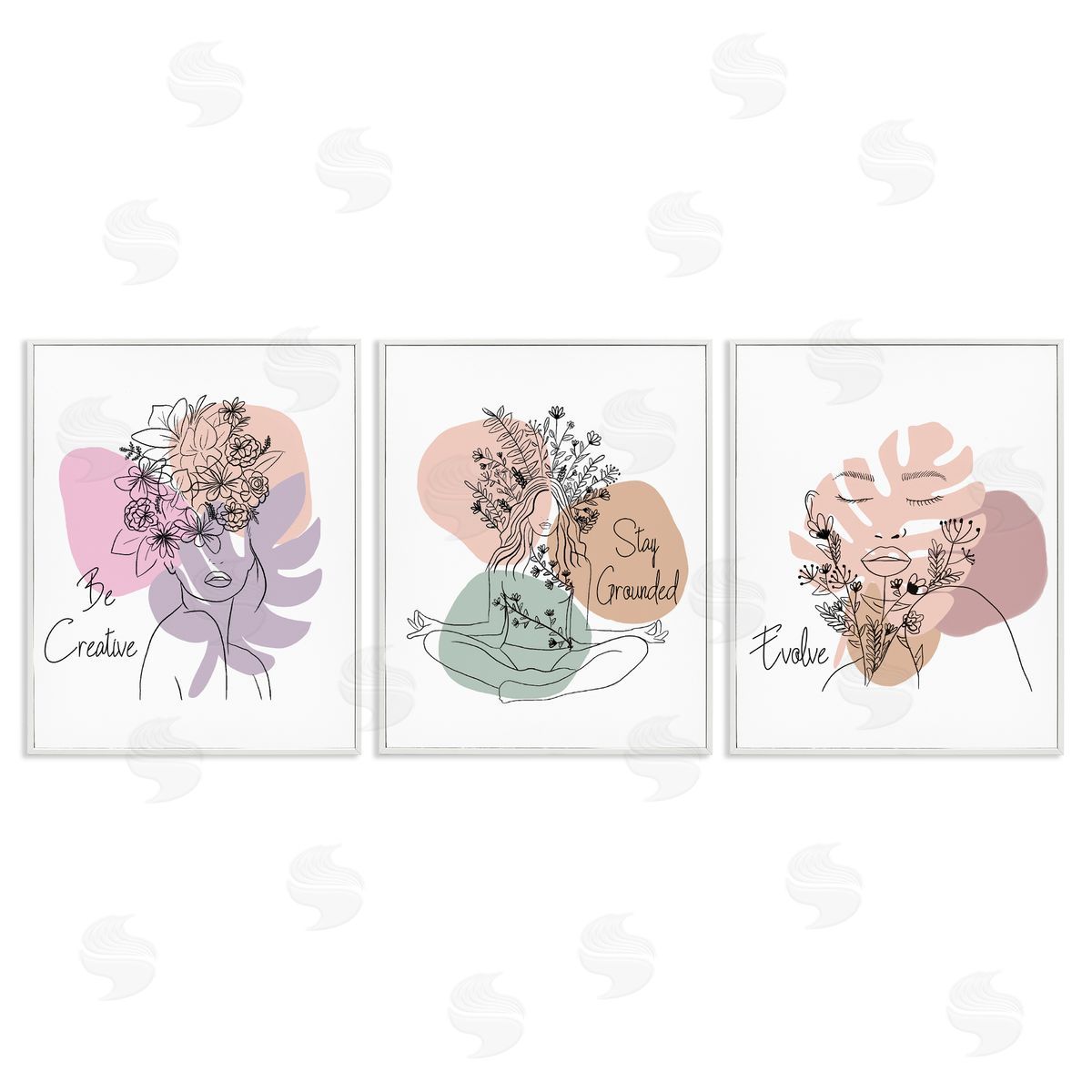 Creative Inspirational Phrases White Frame Print Wall Art, Home Decor by Chen Alyesh