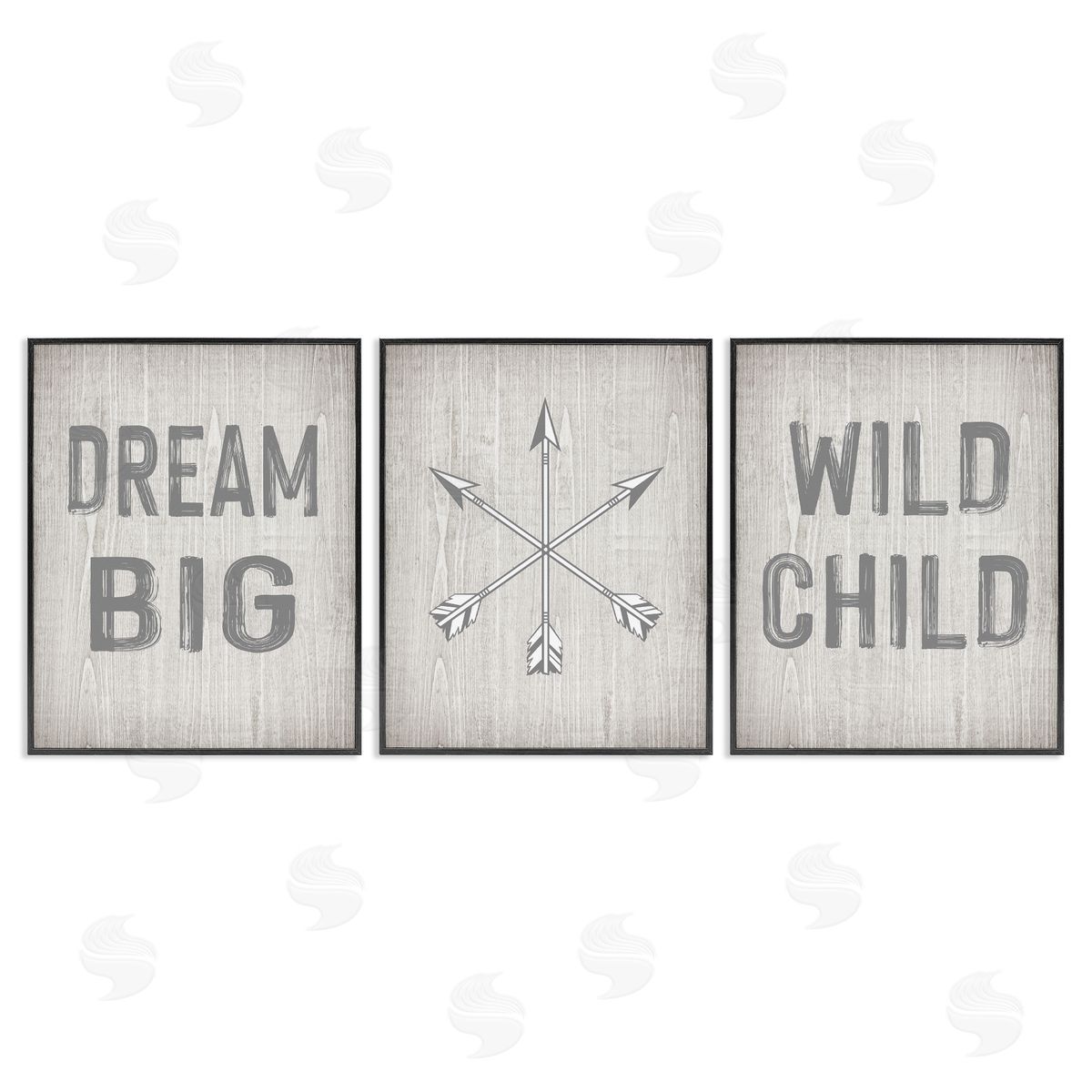 Dream Big Boho Arrows Black Frame Print Wall Art, Home Decor by Ashley Calhoun