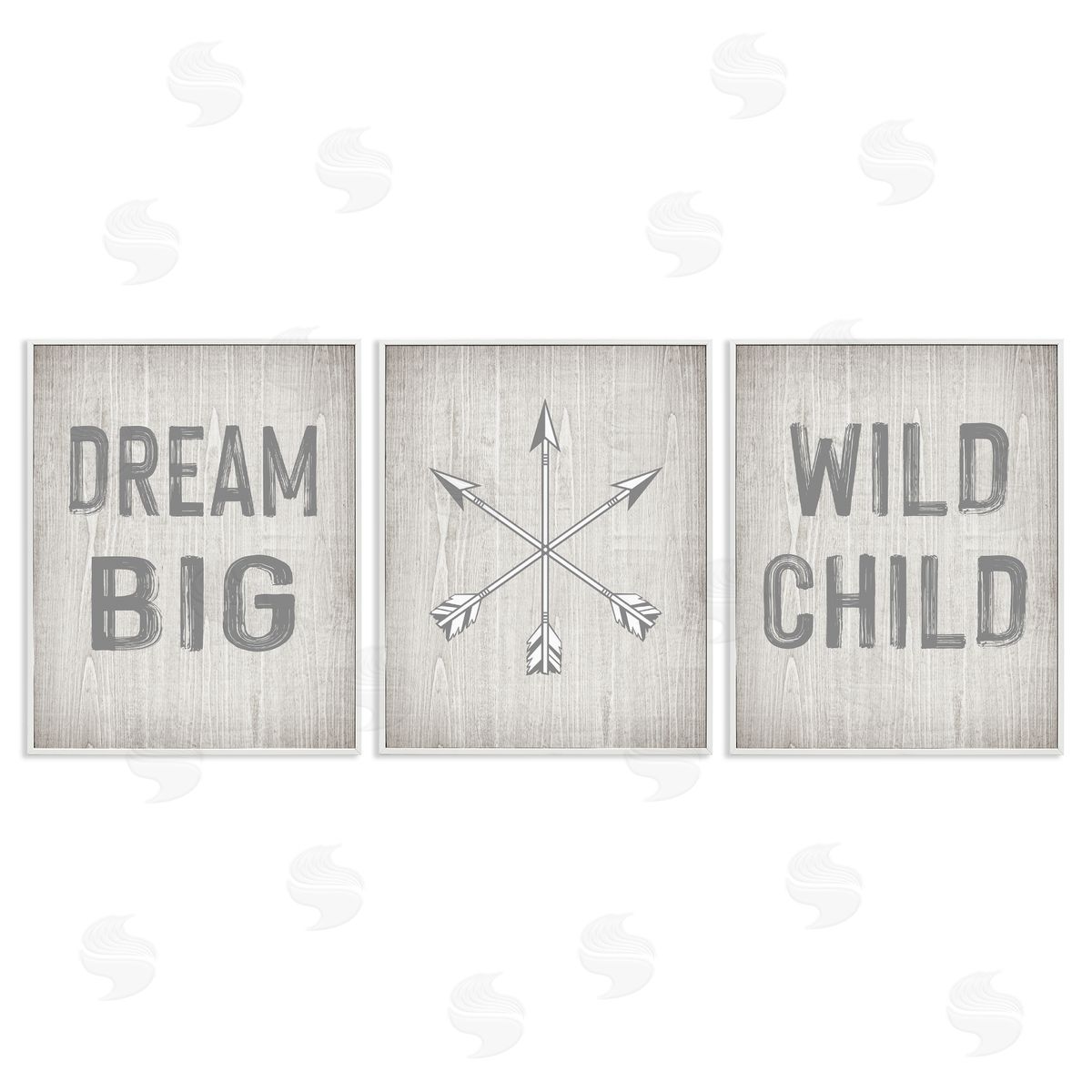Dream Big Boho Arrows White Frame Print Wall Art, Home Decor by Ashley Calhoun