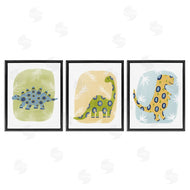 Lisa Nohren | Three Patterned Dinosaurs