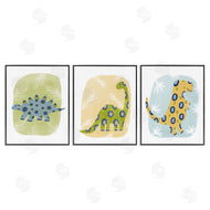 Lisa Nohren | Three Patterned Dinosaurs