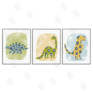 Lisa Nohren | Three Patterned Dinosaurs