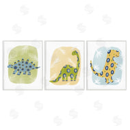 Lisa Nohren | Three Patterned Dinosaurs
