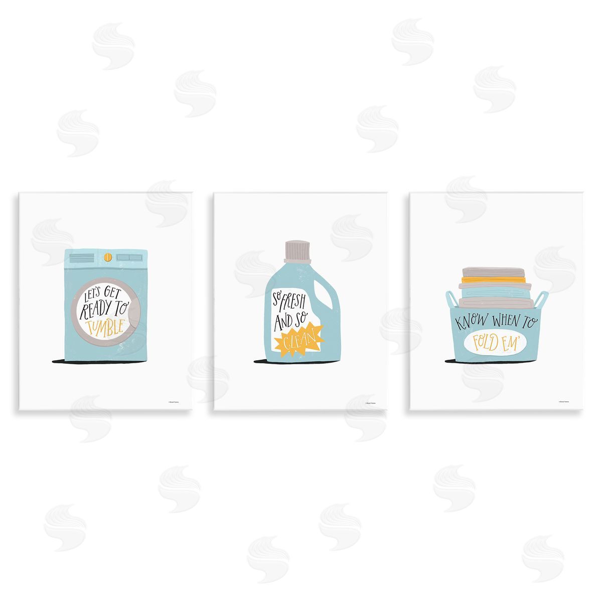 Minimal Laundry Phrases Wood Plaque Wall Art, Home Decor by Rachel Nieman