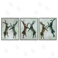 Kay Widdowson | Battling Hares in Neutral Tones