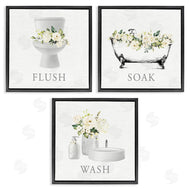 Lettered and Lined | Flush Soak Wash Bathroom Rules