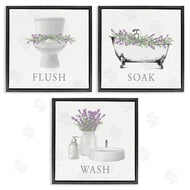 Lettered and Lined | Bathroom Rules with Lavender