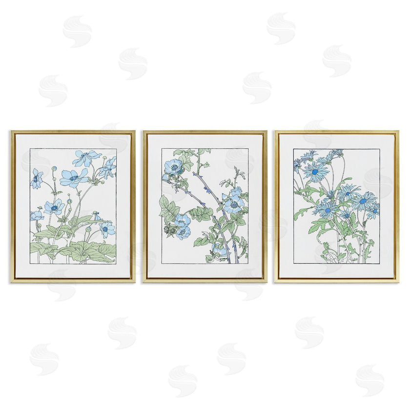 CAD Designs | Wild Blooms with Detailed Outlines