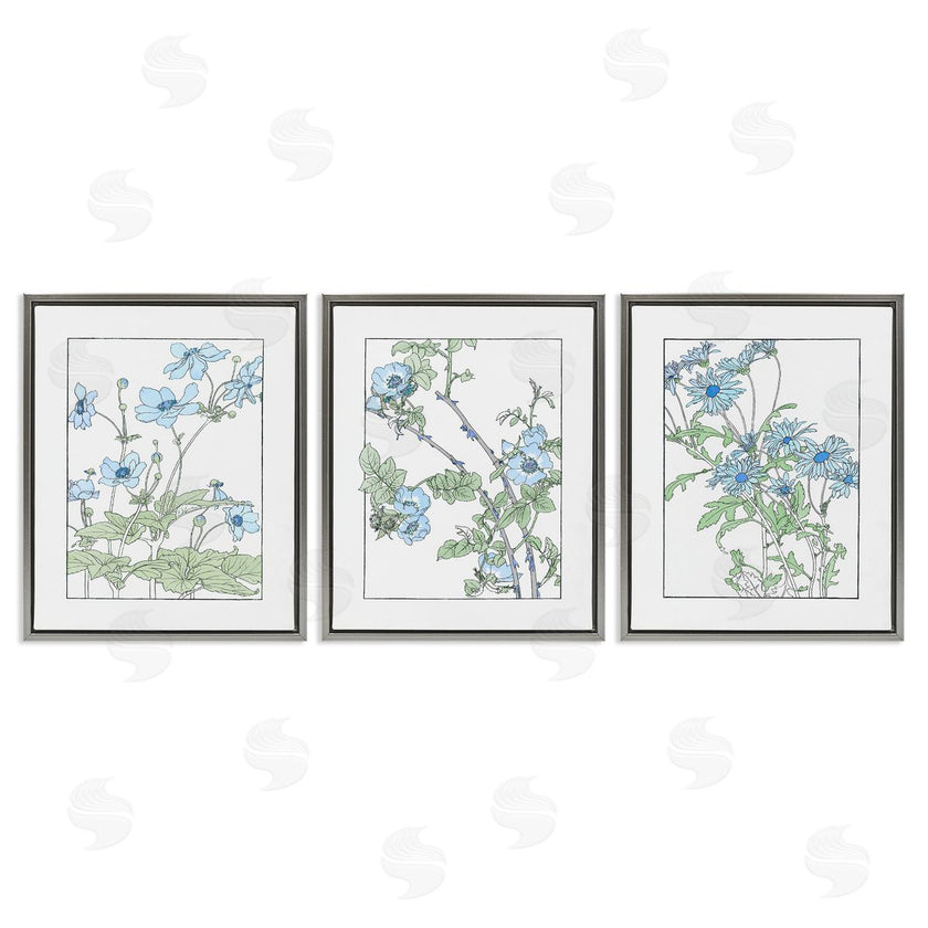 CAD Designs | Wild Blooms with Detailed Outlines