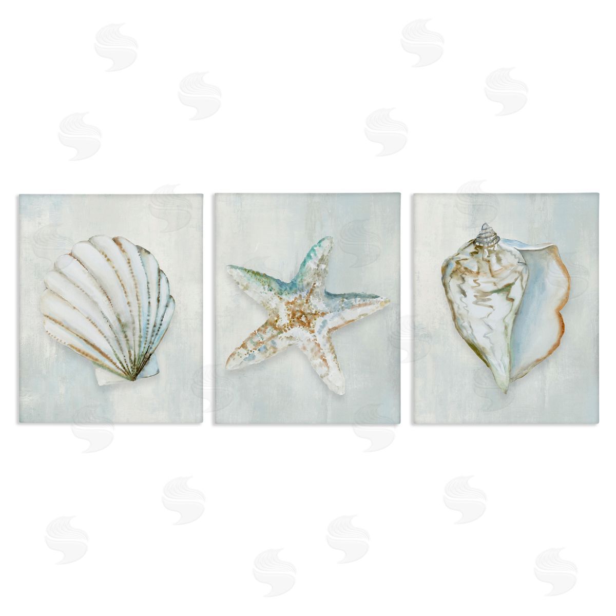 Hannah Dawson Muted Sea Life Serenity Canvas Wall Art Print