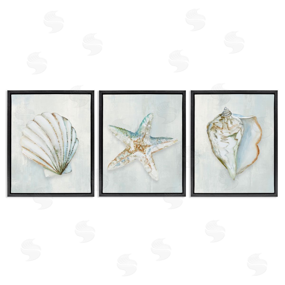 Hannah Dawson Muted Sea Life Serenity Canvas Wall Art Print