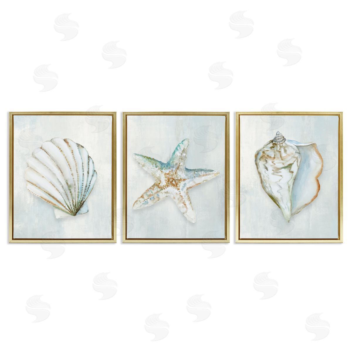 Hannah Dawson Muted Sea Life Serenity Canvas Wall Art Print