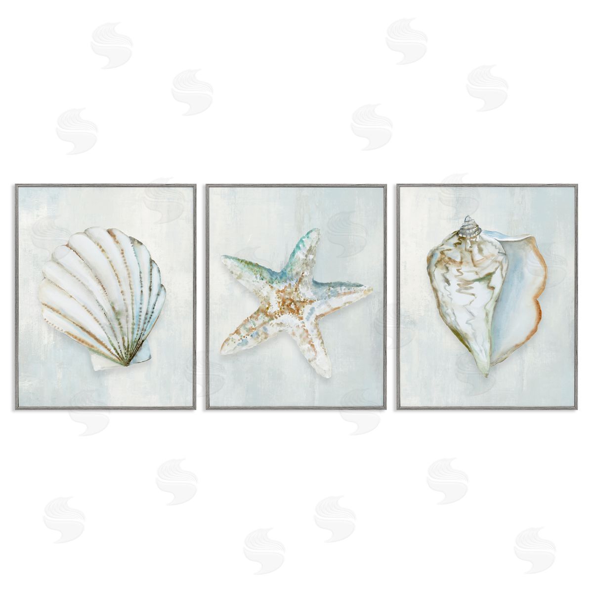 Hannah Dawson Muted Sea Life Serenity Canvas Wall Art Print