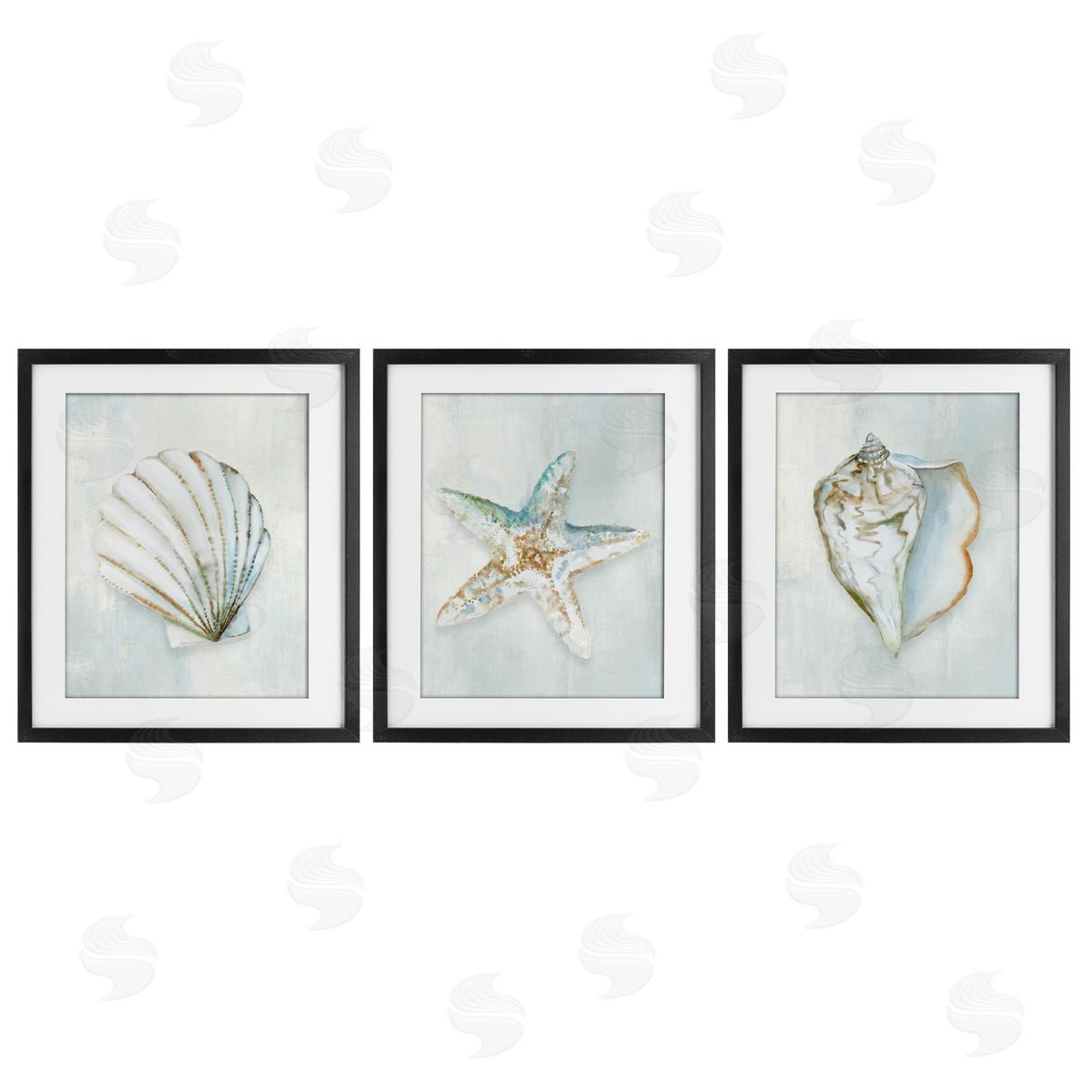 Hannah Dawson Muted Sea Life Serenity Canvas Wall Art Print