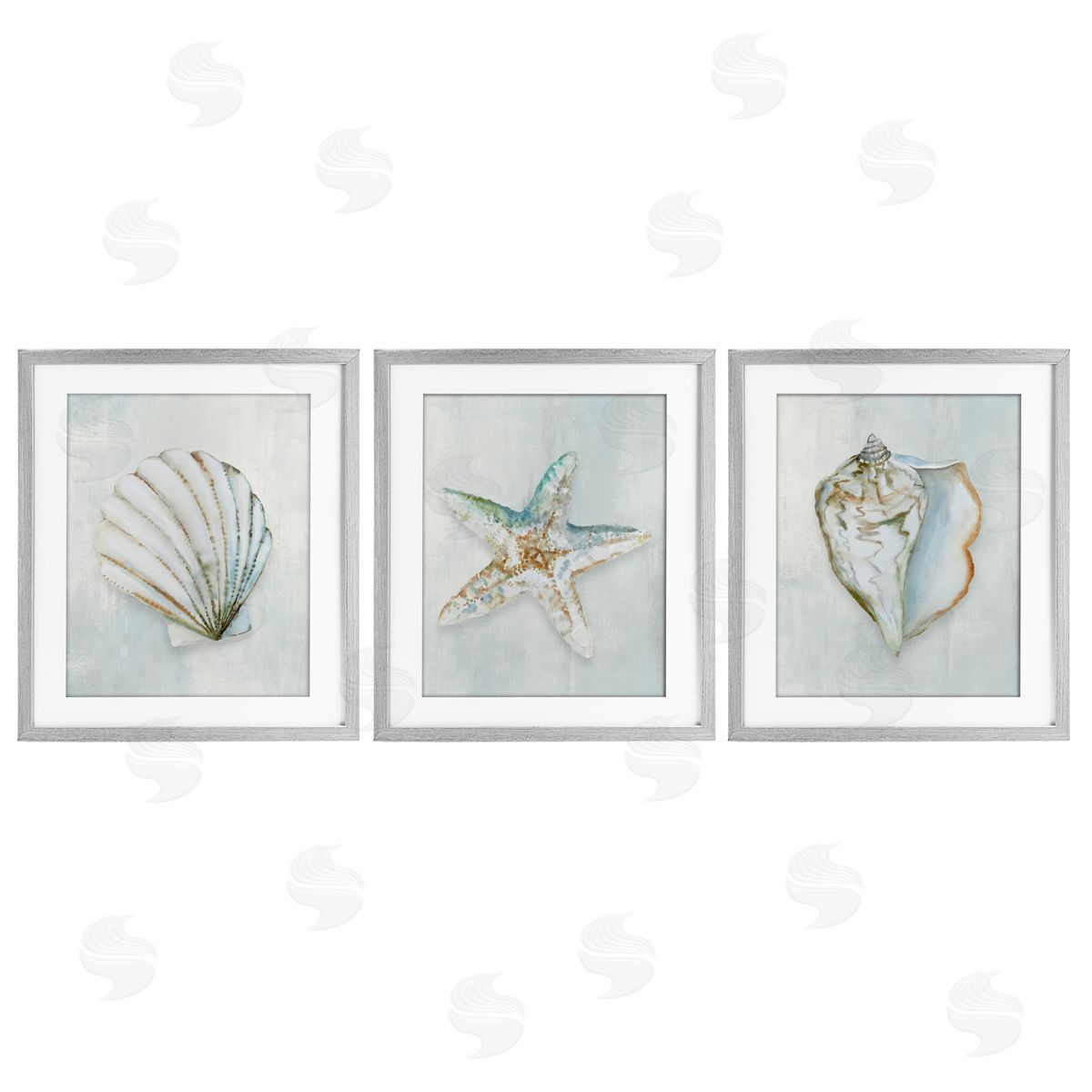 Hannah Dawson Muted Sea Life Serenity Canvas Wall Art Print