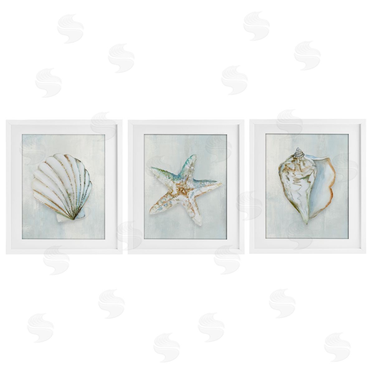 Hannah Dawson Muted Sea Life Serenity Canvas Wall Art Print