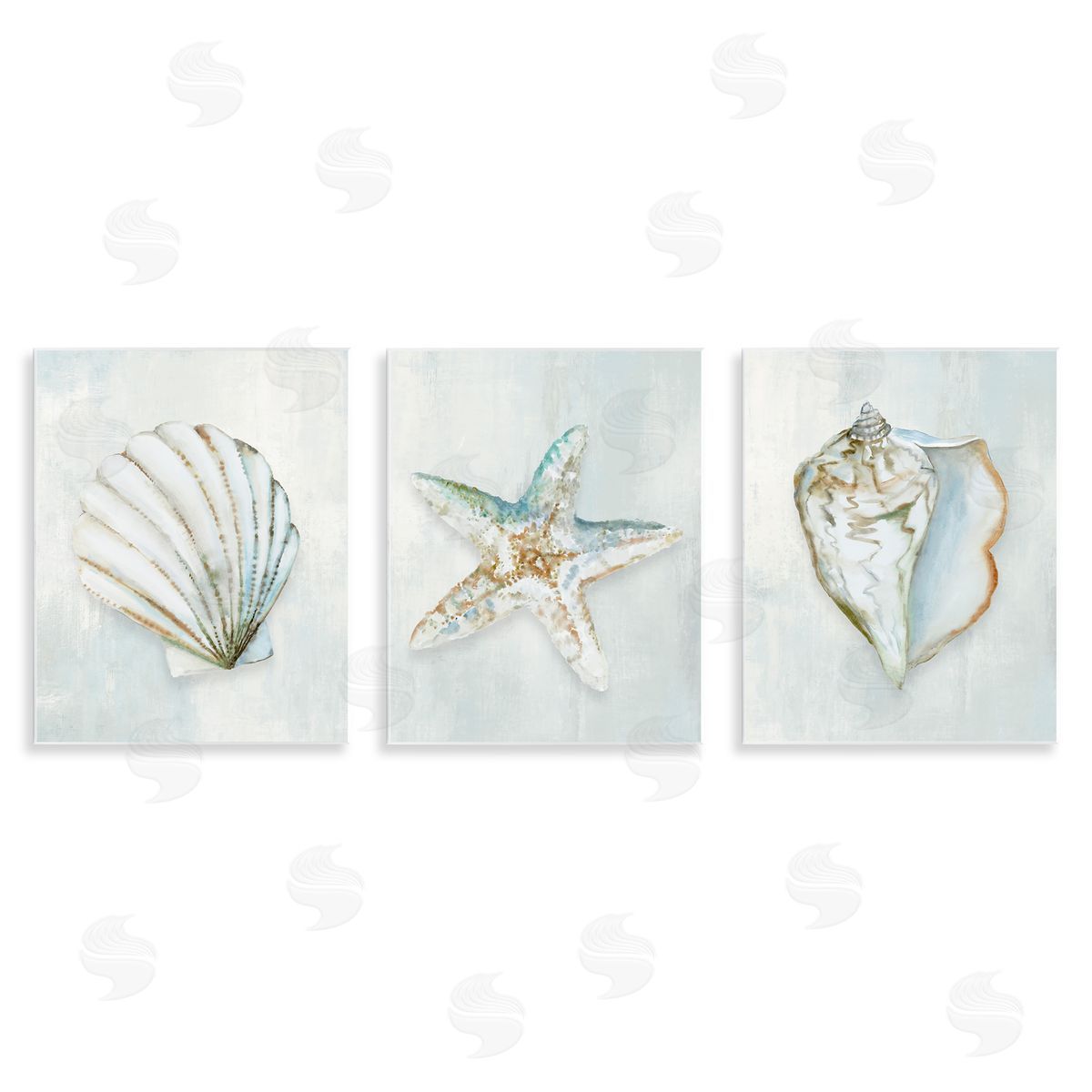 Hannah Dawson Muted Sea Life Serenity Canvas Wall Art Print