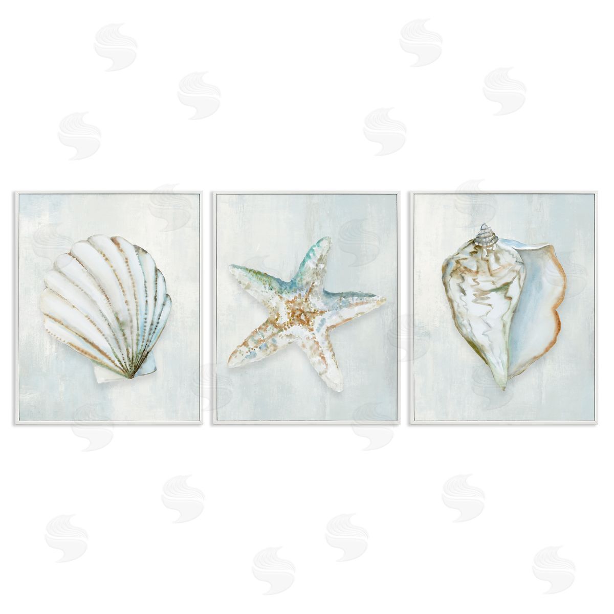 Hannah Dawson Muted Sea Life Serenity Canvas Wall Art Print