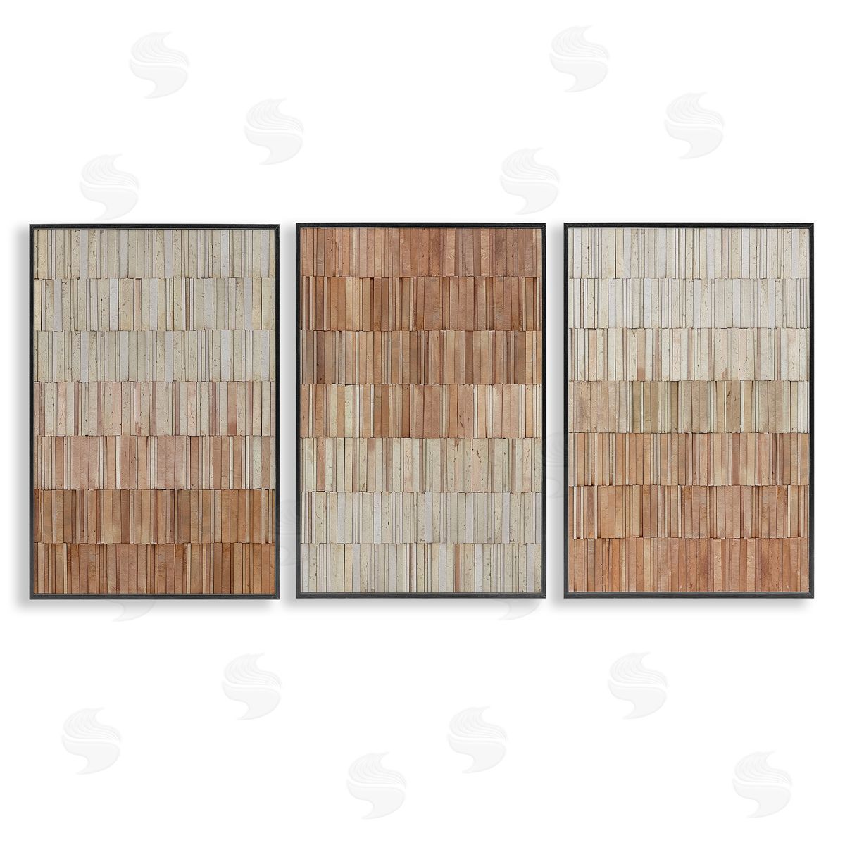 Flora Kouta Tiled Terracotta Walls Canvas Wall Art Print