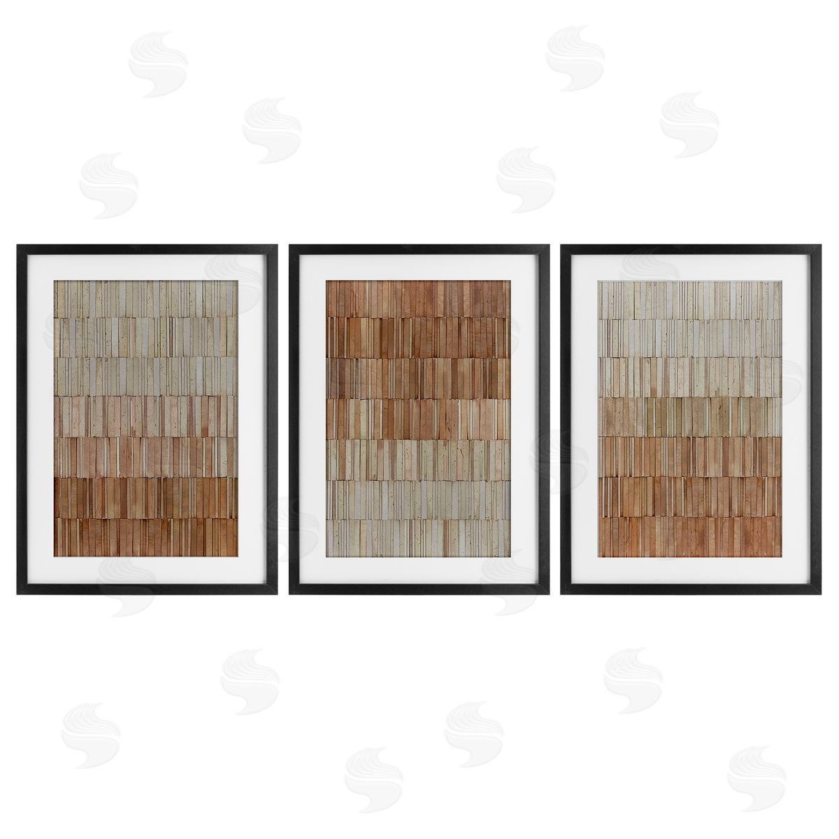 Flora Kouta Tiled Terracotta Walls Canvas Wall Art Print