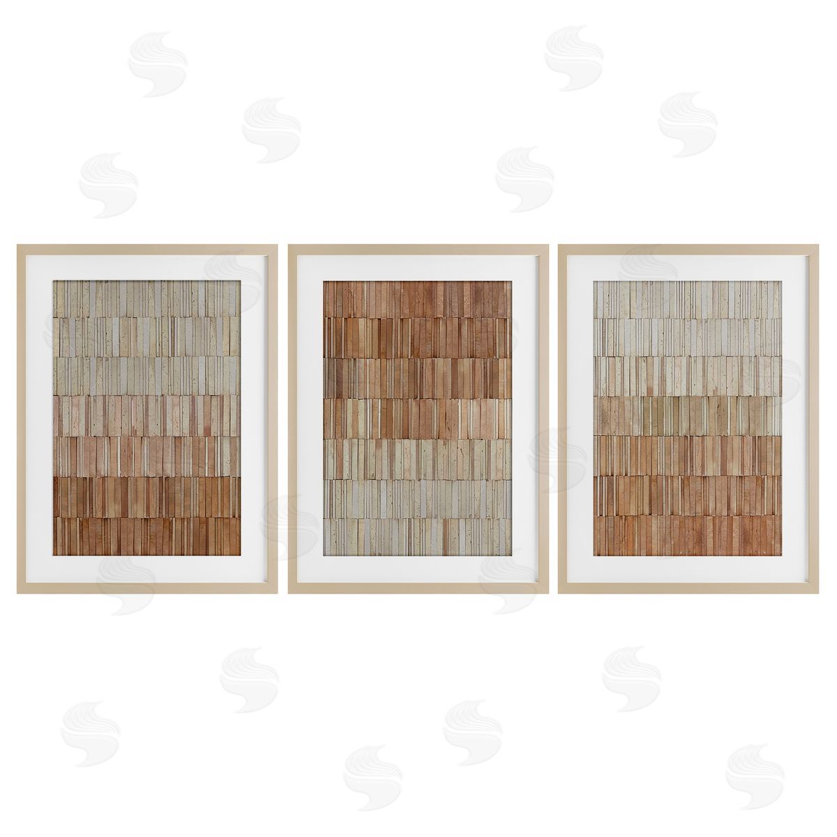 Flora Kouta Tiled Terracotta Walls Canvas Wall Art Print