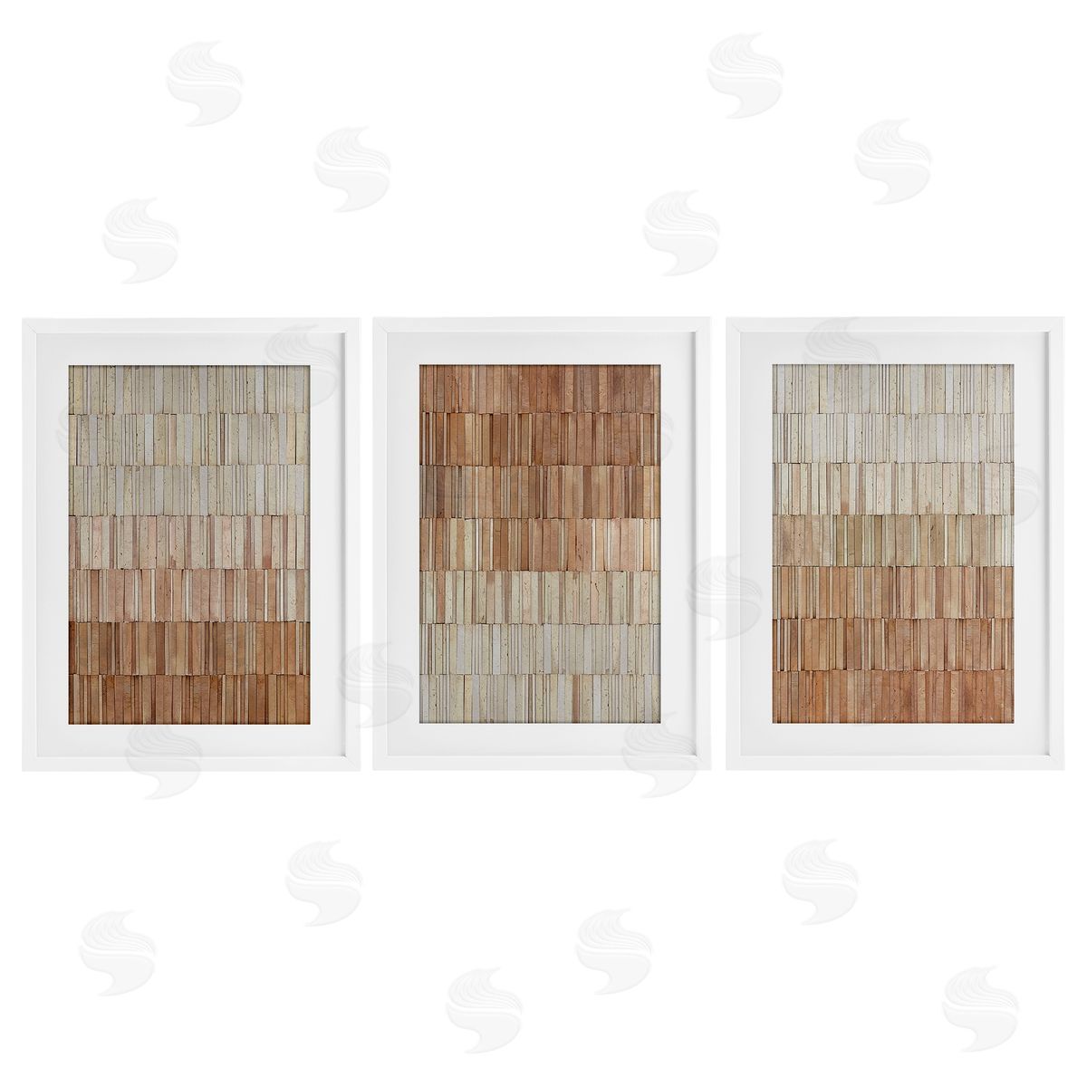 Flora Kouta Tiled Terracotta Walls Canvas Wall Art Print