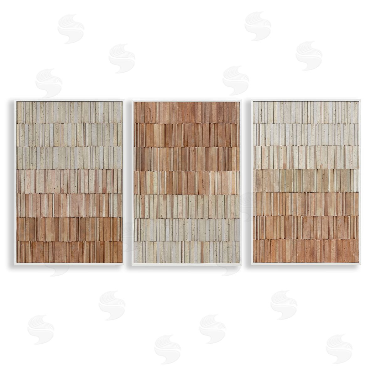 Flora Kouta Tiled Terracotta Walls Canvas Wall Art Print