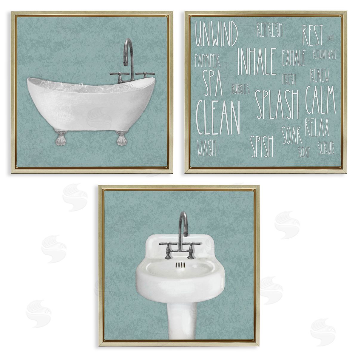 Matthew Piotrowicz Simple Bubble Bath Typography Canvas Wall Art Print
