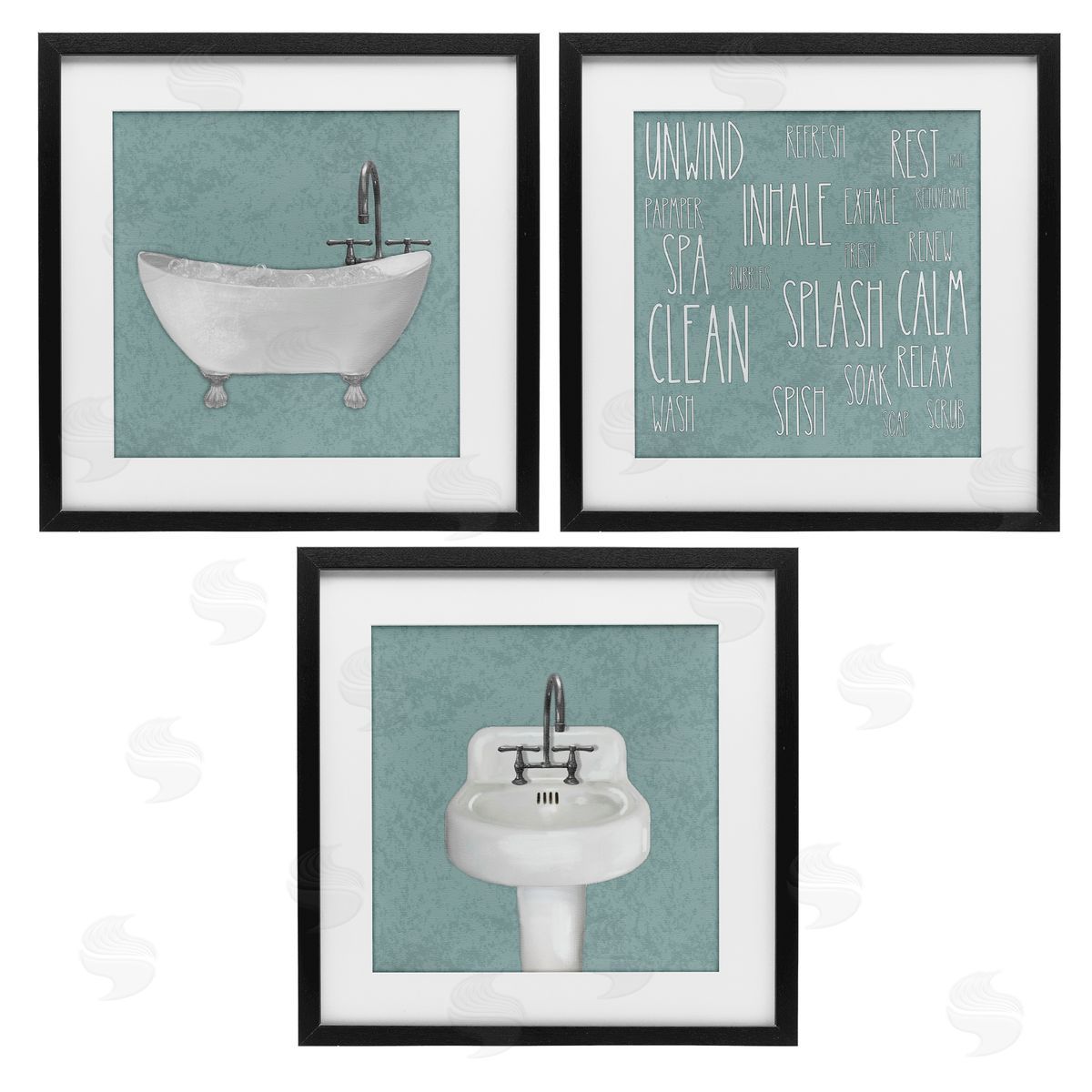 Matthew Piotrowicz Simple Bubble Bath Typography Canvas Wall Art Print