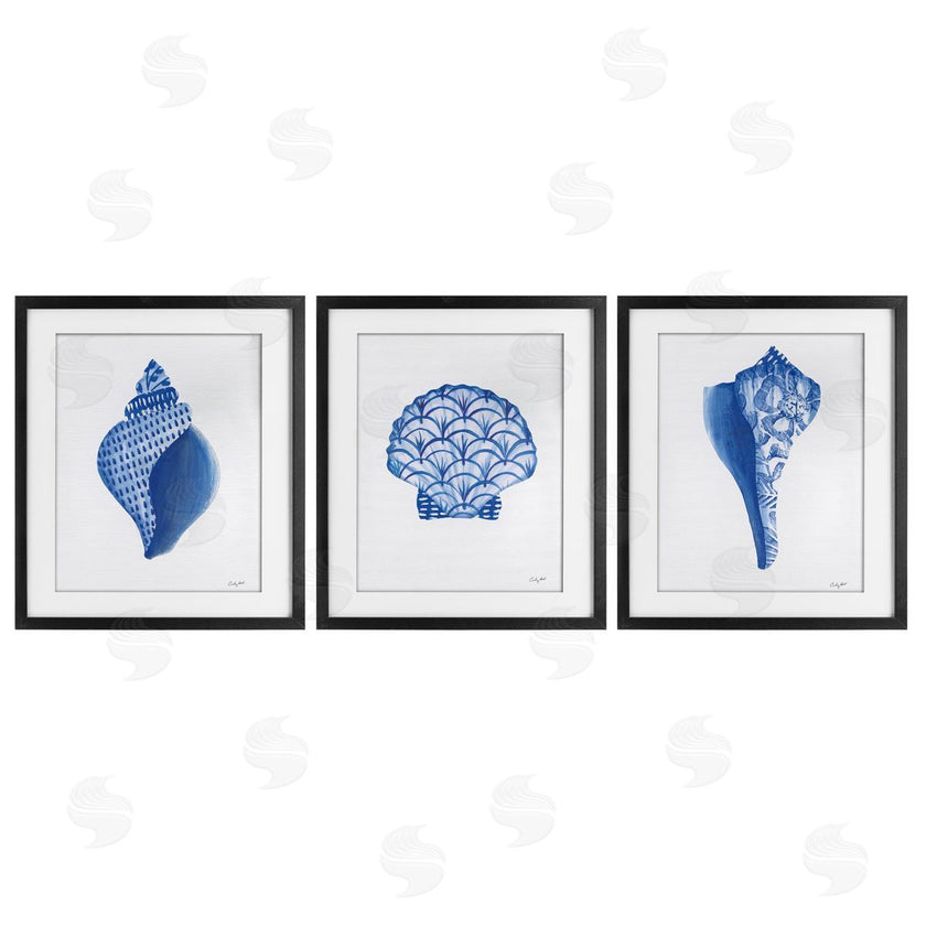 Courtney Prahl | Blue Chinoiserie Seashells