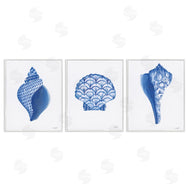 Courtney Prahl | Blue Chinoiserie Seashells