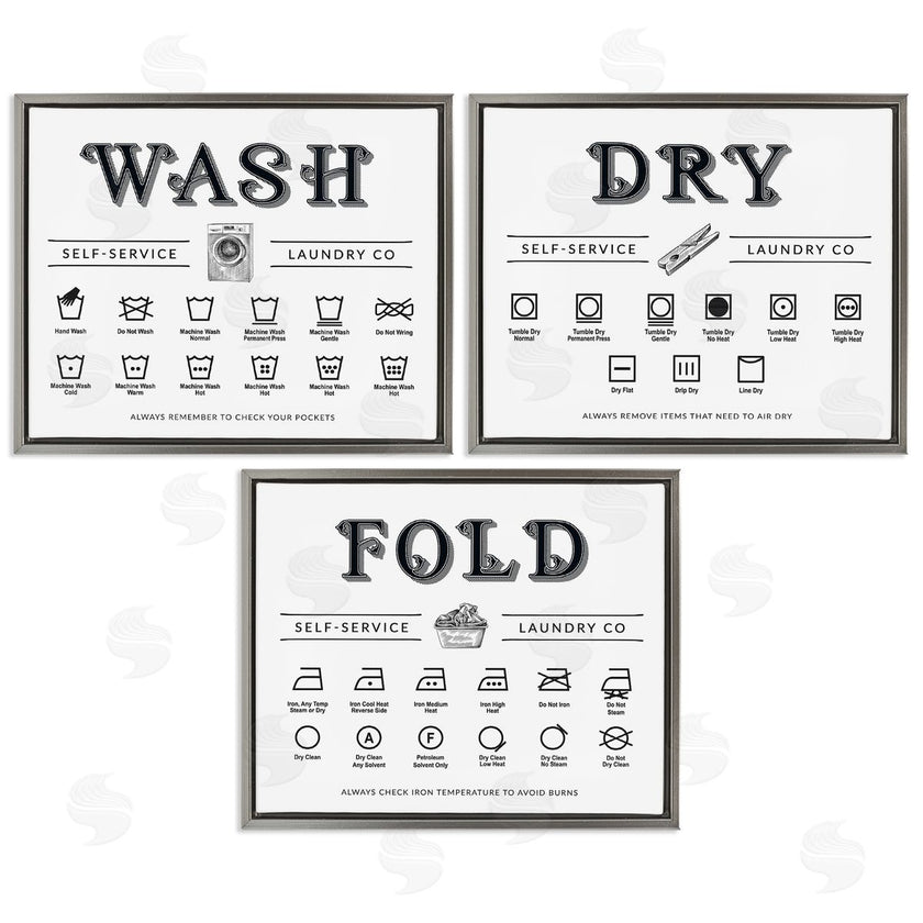 Lettered and Lined | Wash Dry Fold Practical Charts