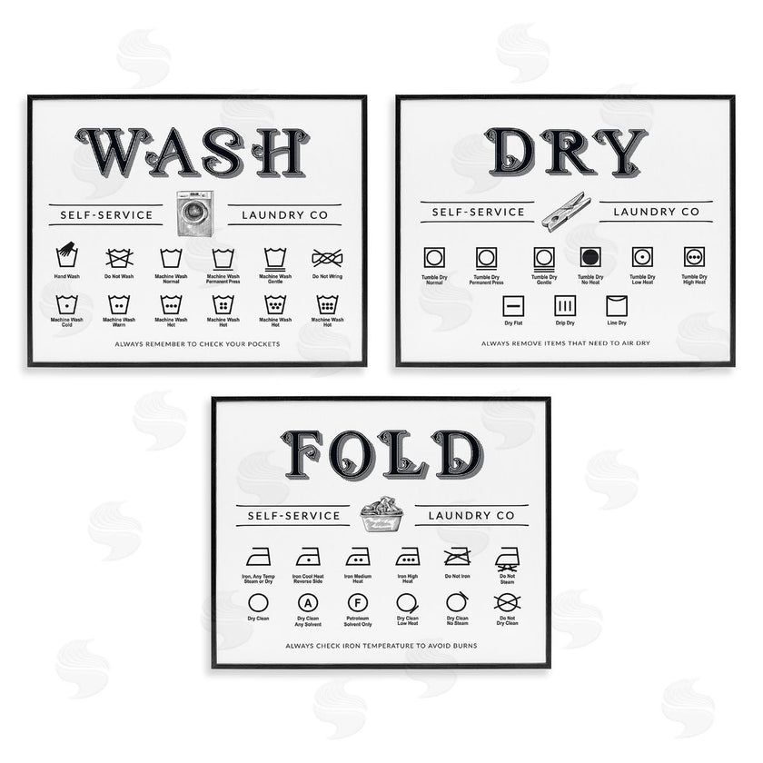 Lettered and Lined | Wash Dry Fold Practical Charts