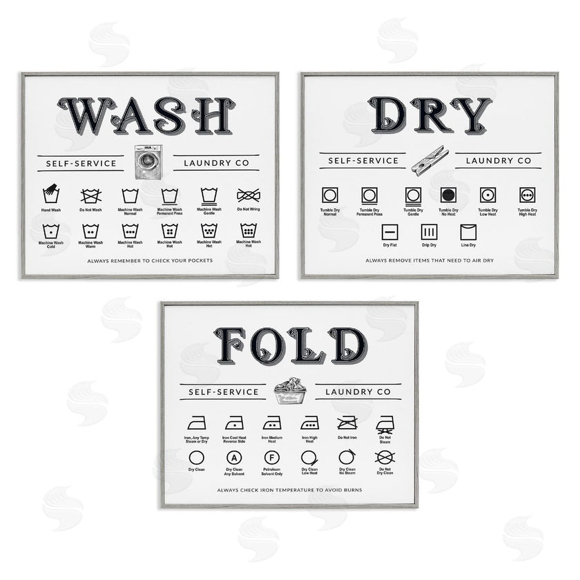 Lettered and Lined | Wash Dry Fold Practical Charts