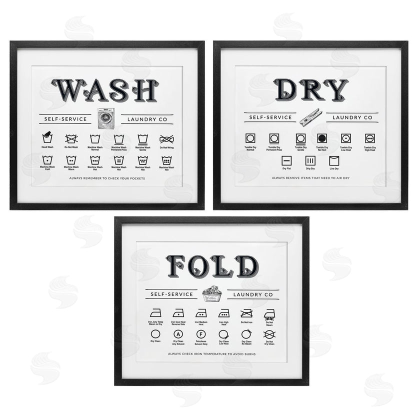 Lettered and Lined | Wash Dry Fold Practical Charts