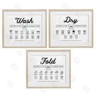 Lettered and Lined | Wash Laundry Symbols Bow Accent