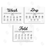 Lettered and Lined | Wash Laundry Symbols Bow Accent