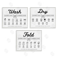 Lettered and Lined | Wash Laundry Symbols Bow Accent