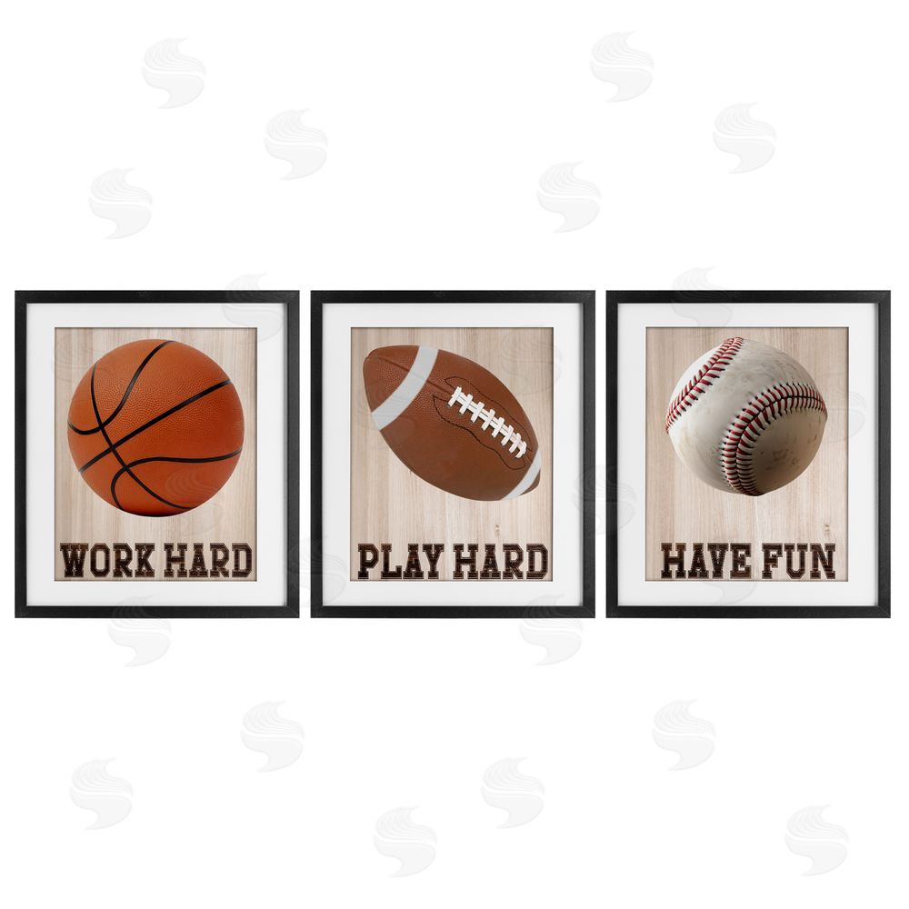 Marcus Prime Motivational Sports Words Black Framed Print Under Glass Set