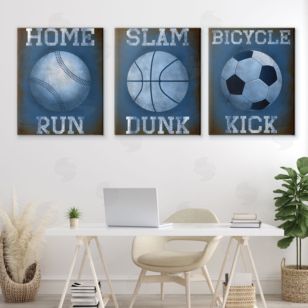 Marcus Prime Sports Words Inspiring Athlete Printed Wall Art Set in Room