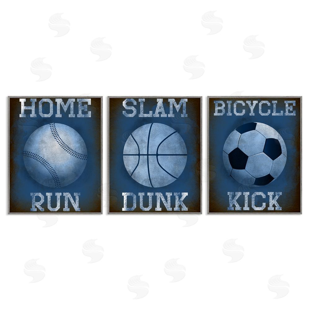 Marcus Prime Sports Words Inspiring Athlete Gray Framed Giclee Art Set