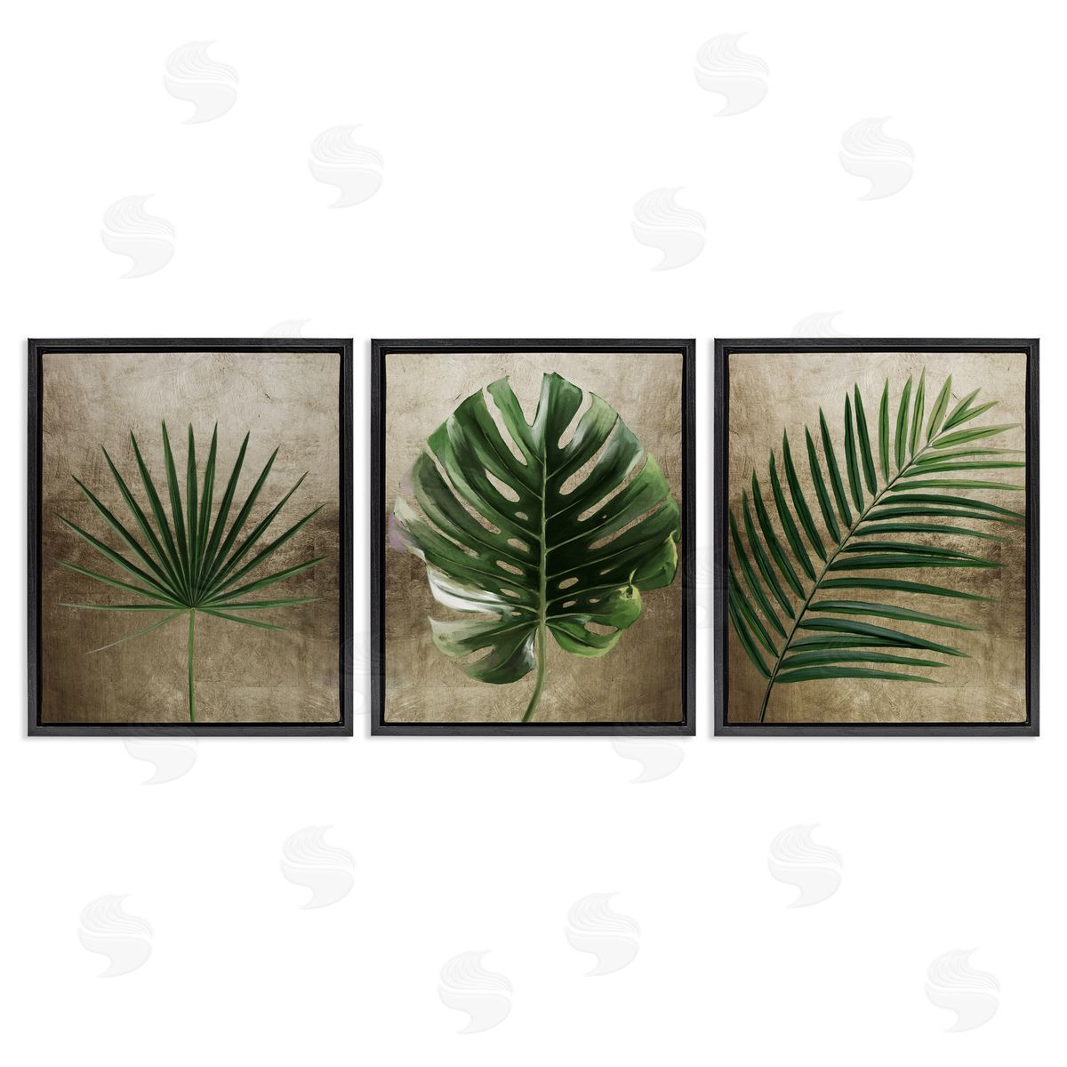 Anna Lischenko Rustic Earthy Tropical Leaves Canvas Wall Art Print