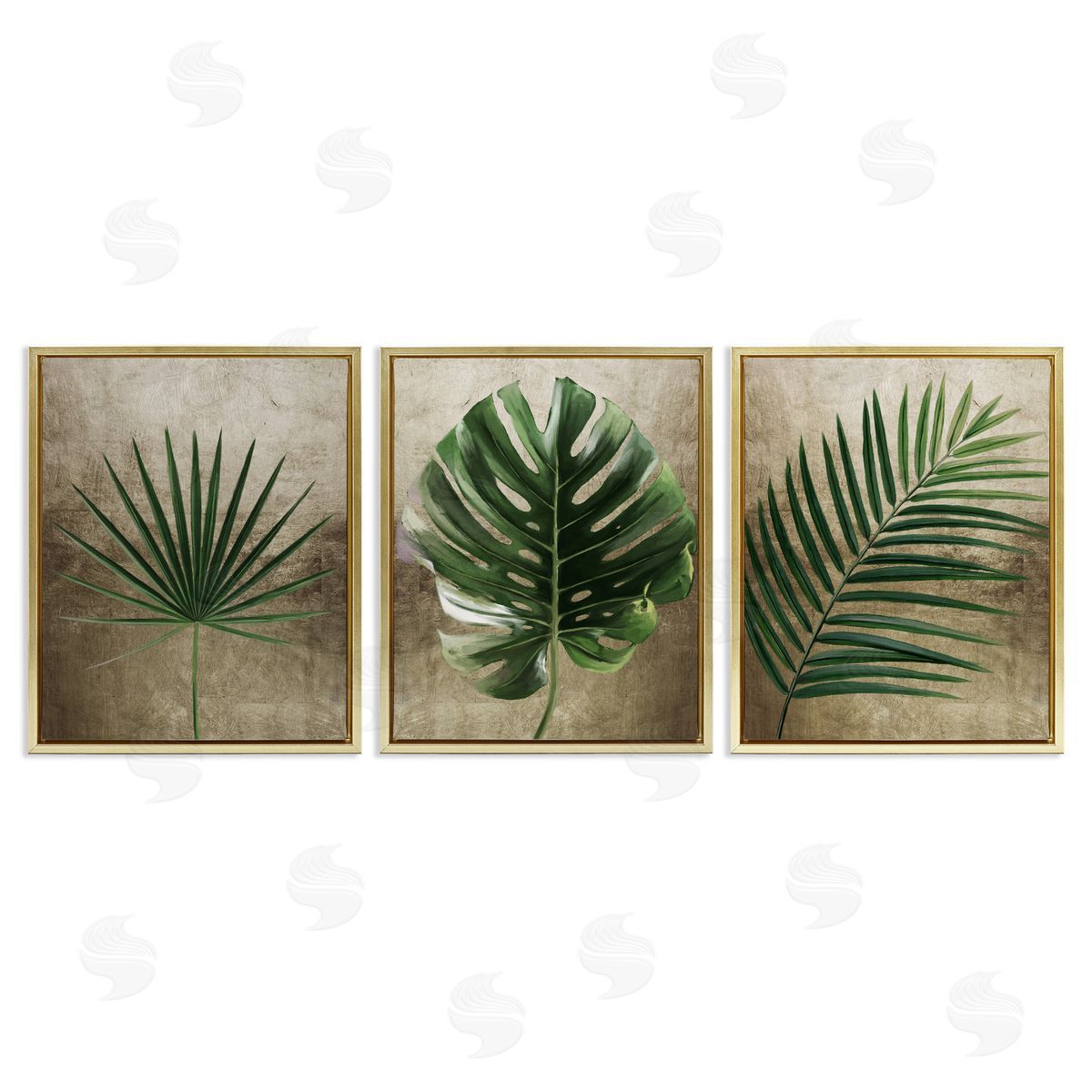 Anna Lischenko Rustic Earthy Tropical Leaves Canvas Wall Art Print